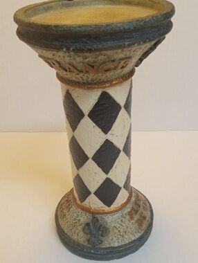 Fleur De Lis Candle Holder 9" Paris France
